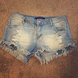 WAX Jeans light wash denim shorts